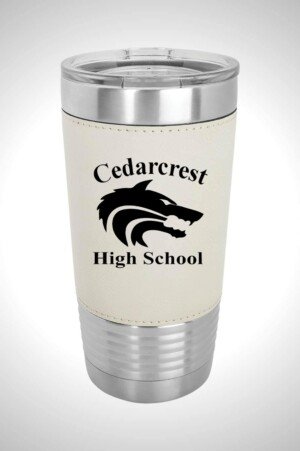 Cedarcrest 20 oz. Leather Tumbler with Slider Lid