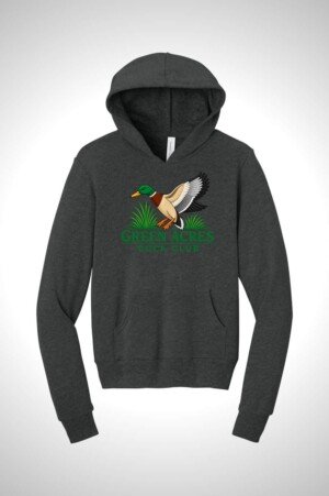 Green Acres Duck Club BELLA+CANVAS Youth Sponge Fleece Pullover Hoodie