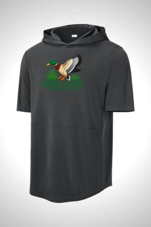 Green Acres Duck Club Sport-Tek Club Short Sleeve Hoodie