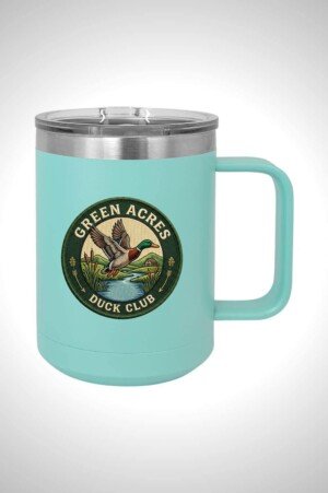 Green Acres Duck Club 15 oz. Mug with Slider Lid