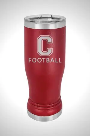 Cedarcrest Football 14 oz. Pilsner Tumbler with Lid