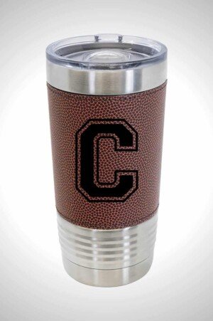 Cedarcrest Football Sports Tumbler with Slider Lid
