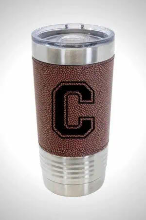 Cedarcrest Football Sports Tumbler with Slider Lid