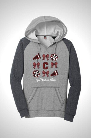 Cedarcrest Cheer District Women’s Lightweight Fleece Raglan Hoodie