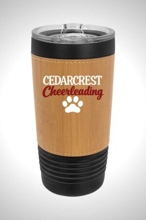 Cedarcrest Cheer 20 oz. Leather Tumbler with Slider Lid