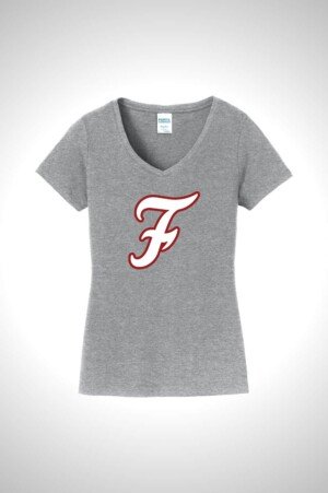 Flame Fastpitch Port & Co Women’s Fan Favorite V-Neck Tee