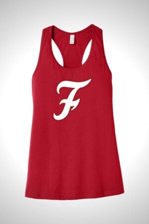 Flame Fastpitch BELLA+CANVAS Women’s Jersey Racerback Tank